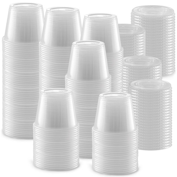 Zulay Kitchen Disposable Plastic Cups for 200 Guests