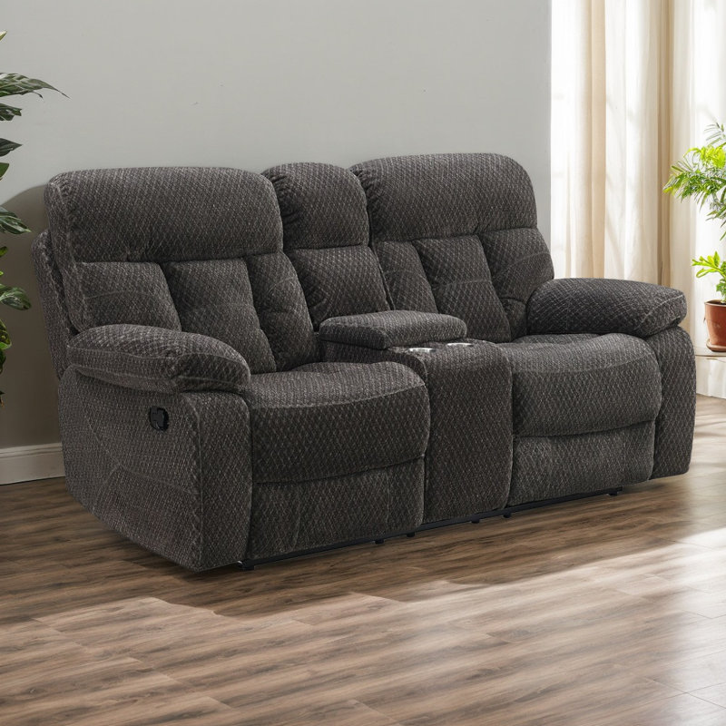 78'' Upholstered Reclining Loveseat with Middler Console