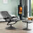 Oundle Swivel Based Based Recliner and Footstool - Cream-1357807778