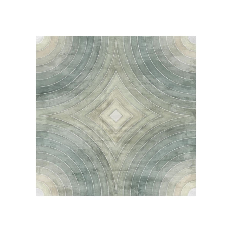 «Concentration of Green I» par Guseul Park - impression d'art graphique, Couche de verre, H 24 po x l 24 po