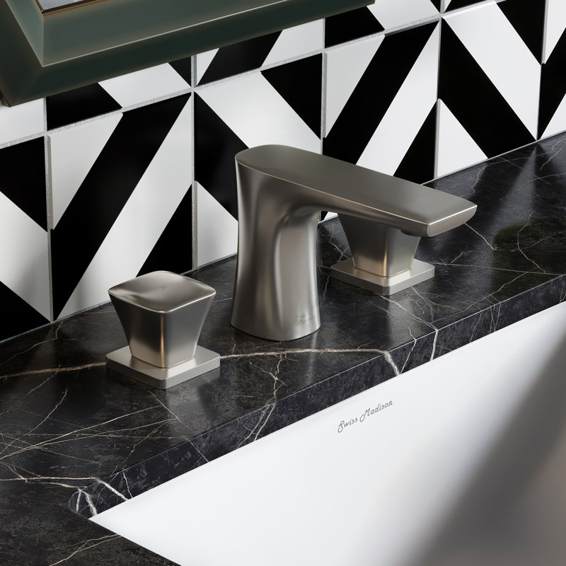 Monaco 8 in. Widespread, 2-Handle, Bathroom Faucet, Brushed Nickel