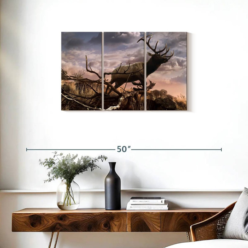Elk Adventure, 20" H x 33" W