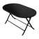 Outdoor Folding Black Silk Screen Table and Chairs Set for 6 People