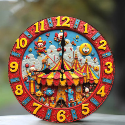Horloge murale colorée