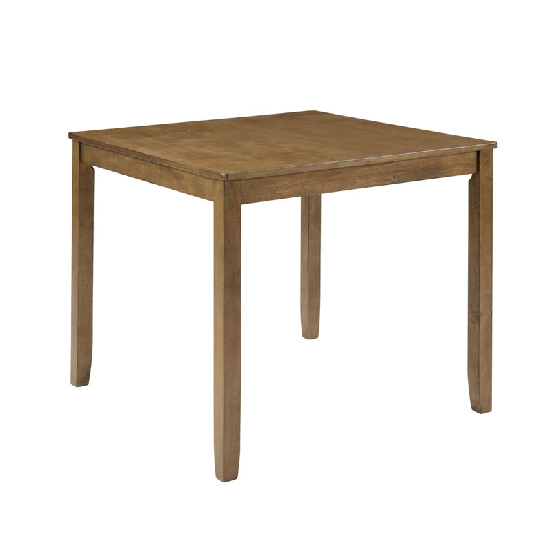 Table carrée en bois, H 30 po x l 34,5 po x P 34,5 po