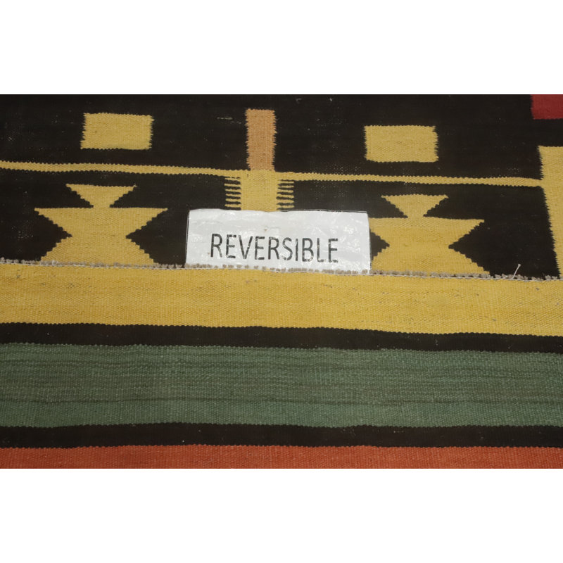 Tapis oriental kilim en laine à tissage plat 8 x 10