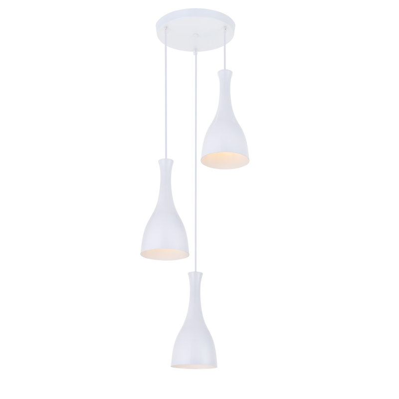 Larmé à grappe 3 lumières Lavigne, Blanc