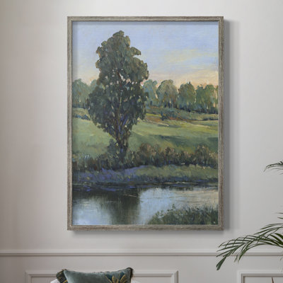 Tree by the Riverbank II Framed Print - Solid Wood