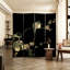 Paravent pliable en aluminium avec toile noire-839705568