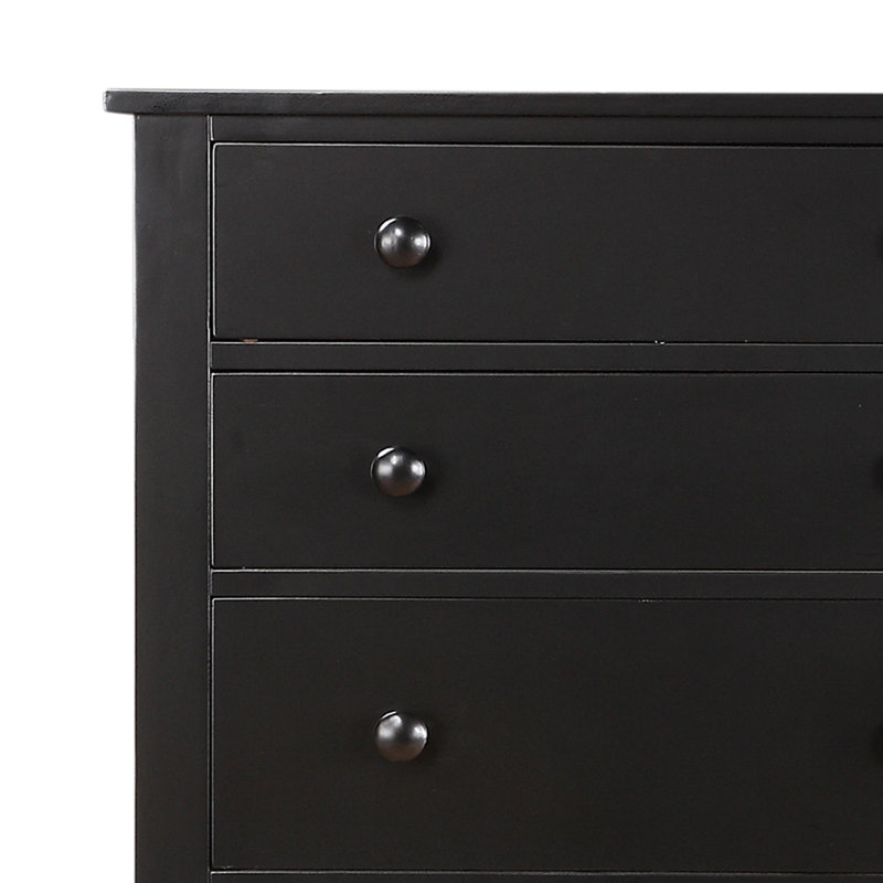 Alveta 31.6'' W 5 - Drawer Dresser, Black