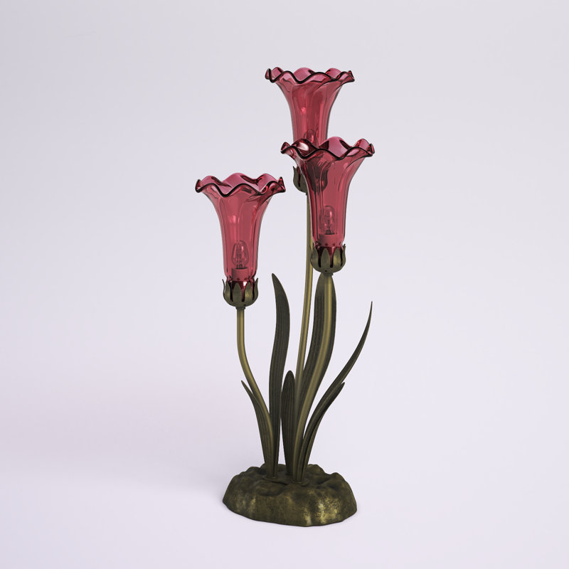 Lampe de table l 21,5 po H 21,5 po Alianys, Rouge