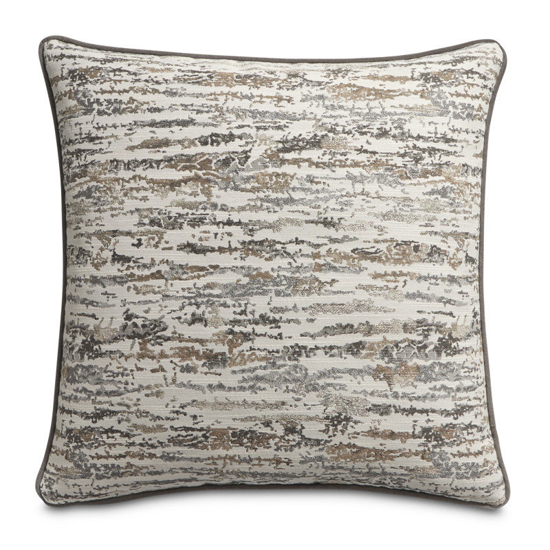Keller Abstract Feather Reversible Throw Pillow, Driftwood