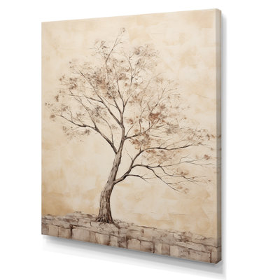 Arbre africain africain, minimalisme II - art mural africain sur toile
