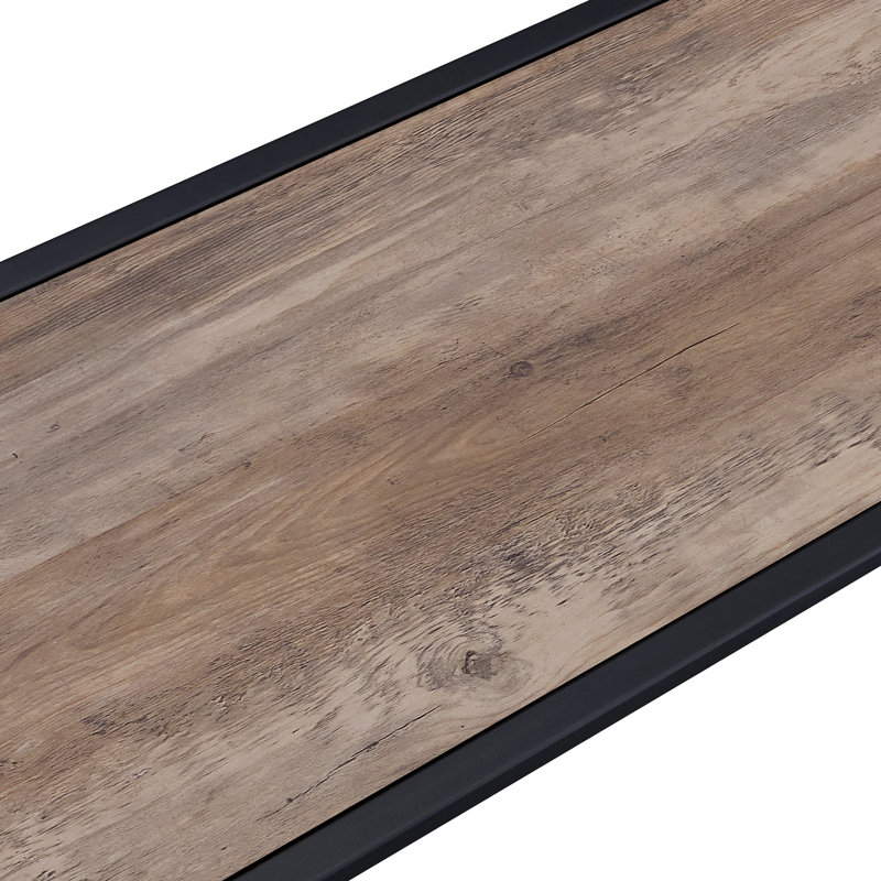 Console Table, Blackened Bronze/Grey Oak, 76.2cm H x 106.7cm W x 30.5cm D