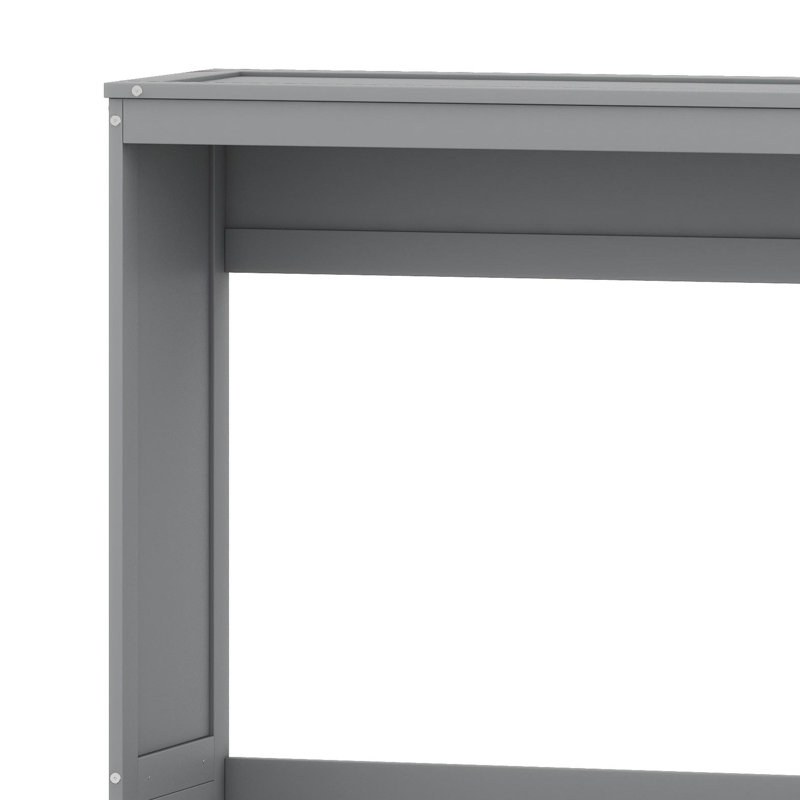 Lit escamotable peu encombrant avec mécanisme de levage facile, Gris