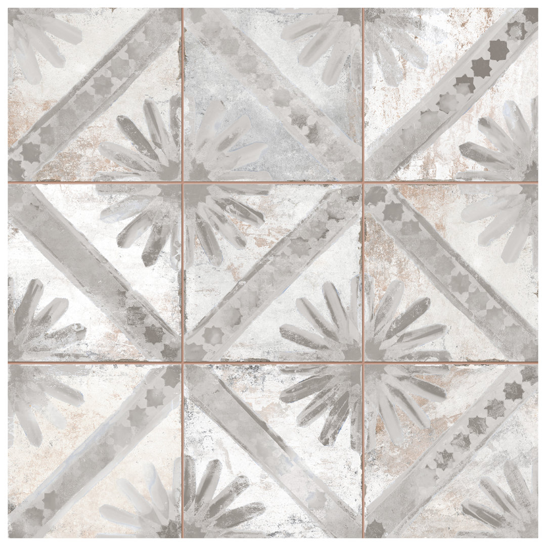 Harmonia 13" x 13" Ceramic Patterned Wall & Floor Tile Merola Tile 