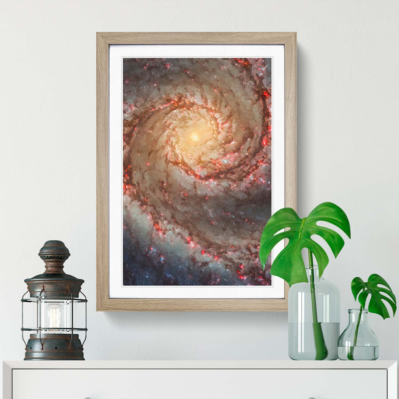 Universe in Abstract Vol.27 - Picture Frame Graphic Art Print, Oak Framed, 65cm H x 48cm W x 2cm D