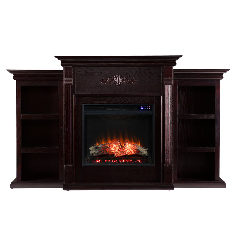 Tonsey 70.25'' W Espresso Electric Fireplace