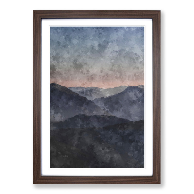 Ben Lui Mountain Scotland - Picture Frame Graphic Art Print, 33cm H x 24cm W x 2cm D, Walnut Framed