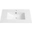 Lavabo de salle de bain en céramique blanche de 30 po - Convient à un meuble-lavabo de 30 po, trou de robinet pré-percé, esthétique minimaliste élégante, durable et facile à nettoyer