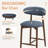 Vannie Upholstered Counter Stool with Solid Wood Frame-1229606498