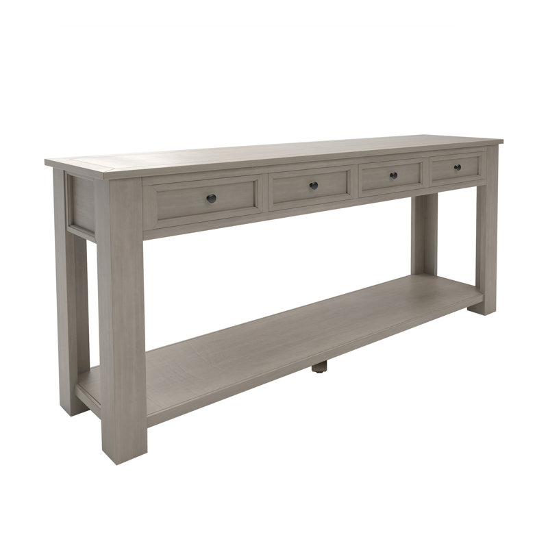 Console Table/Sofa Table With Storage Drawers And Bottom Shelf For Entryway Hallway (Gray Wash), Gray Wash