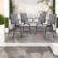 Tabourets de bar pivotants pour patio, chaises modernes en métal pour balcon