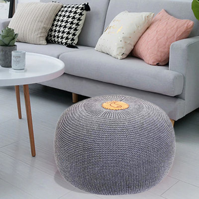 Pouf rond de 19 po de largeur