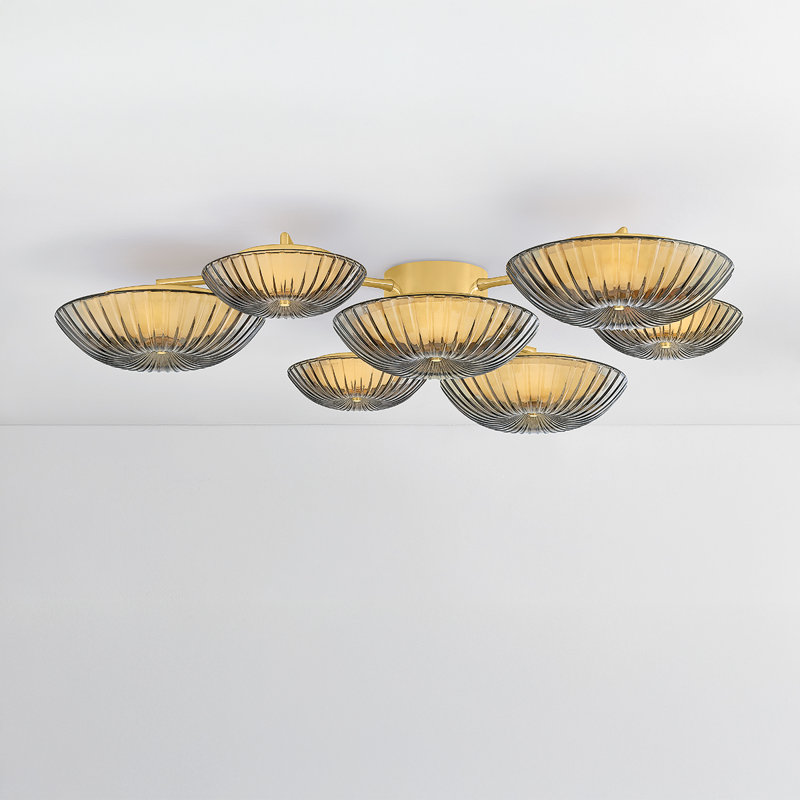 Birmingham Flush Mount in Vintage Polished Brass, 56 W