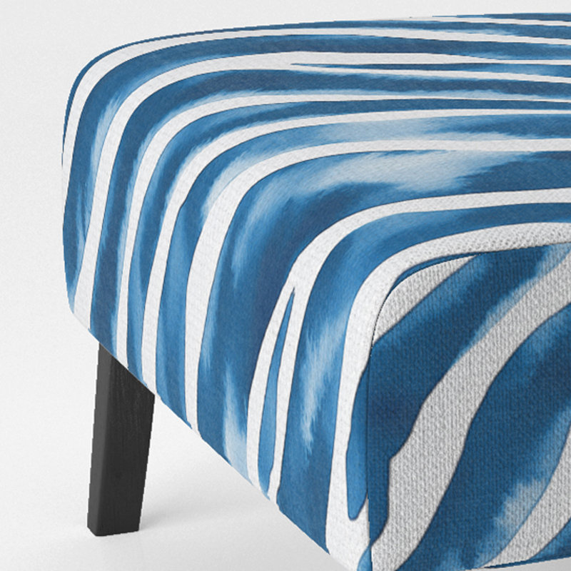 Fauteuil de chambre Zebra, Bleu marine/blanc