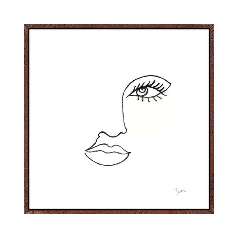 Vogue Look I by Tava Studios - Floater Frame Gallery-Wrapped Canvas Giclée on Canvas, 66.04 cm H x 66.04 cm W, Brown