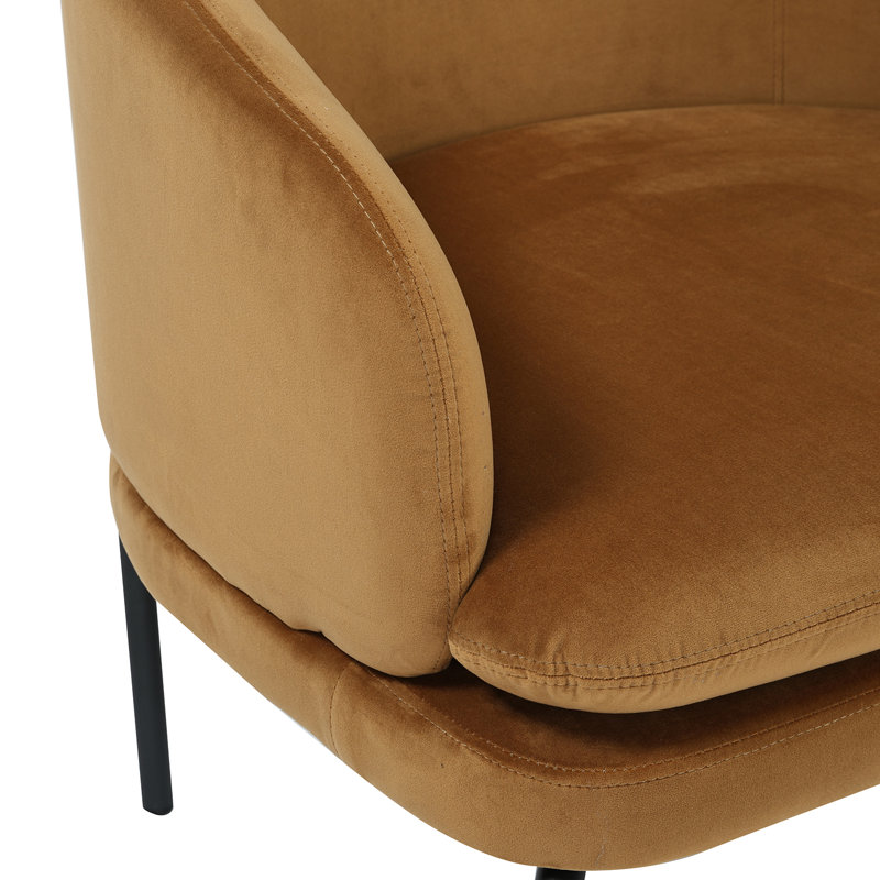 Vivien Velvet Occasional Chair, Caramel