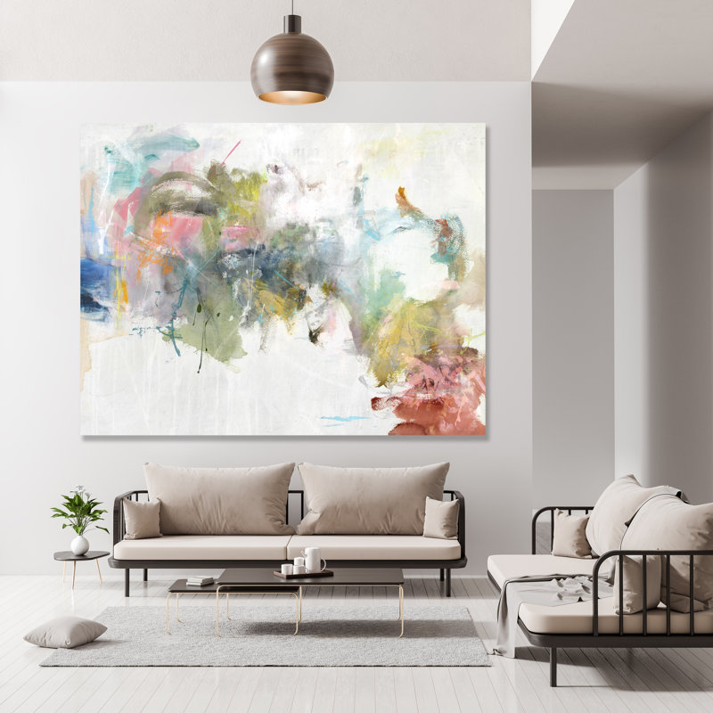 Tropical Zest Print by Emma Brooks, 47" H x 61" W x 1.5'' D, Image Brush Gel