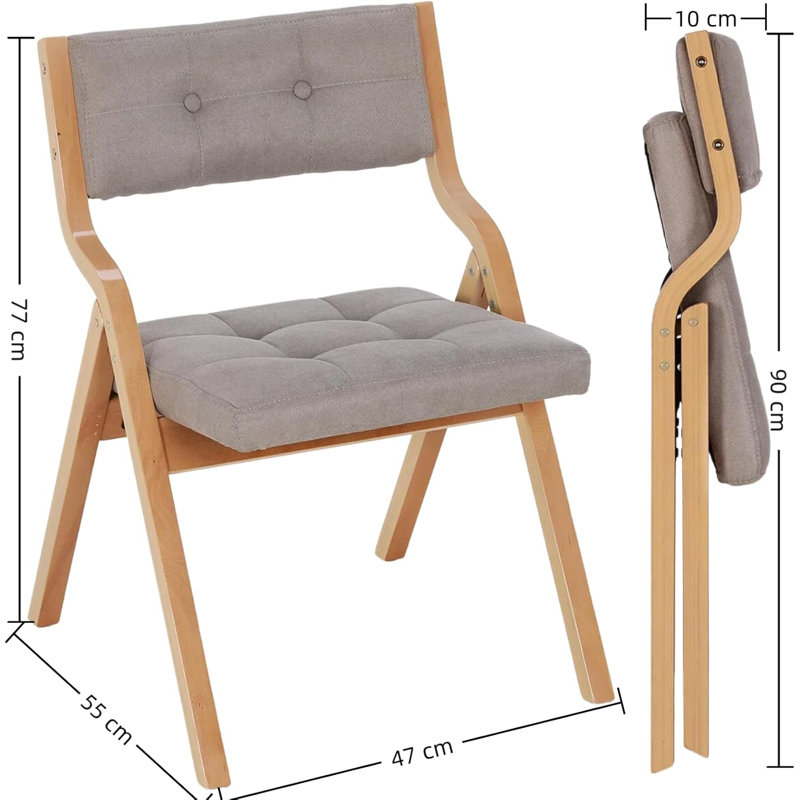 Fabric Padded Banquet Folding Chair Folding Chair, Grey