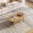 39"W Solid Oak Mid-Century Modern Coffee Table with Drawer and Storage Shelf-359090615-359090610