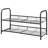 2 Tier Metal Shoe Rack with Adjustable Tilt Angle, Suitable for Front Door, Entrance, Garage