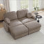 Canapé en forme de U Chenille Cloud, canapé à assise profonde avec repose-pieds amovibles, coussins ronds et coussins de dossier matelassés exquis, pieds de cadre de base encastrés, assemblage facile, convient au salon-127493394