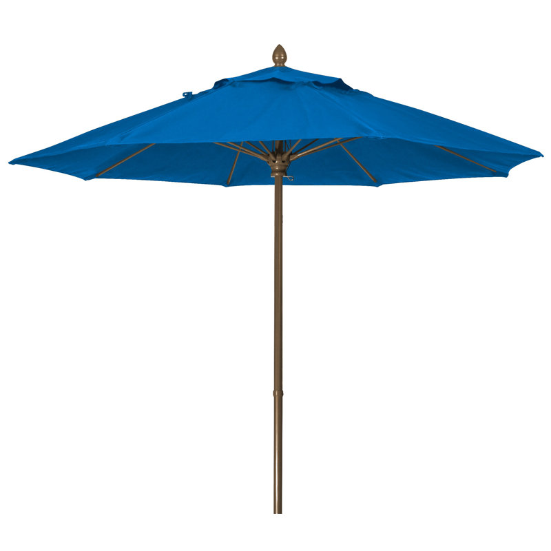 Parasol de marché 7,5 pi Prestige, Bronze champagne, Bleu pacifique