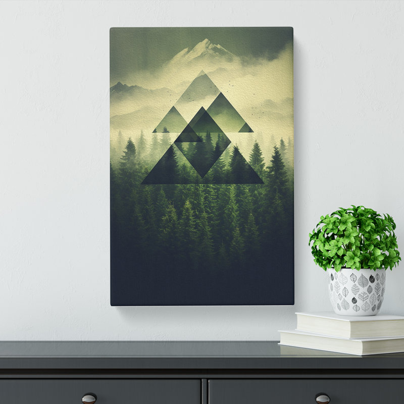 Forest Geometric - Wrapped Canvas, 50cm H x 35cm W x 3cm D