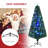6' Tall Douglas Fir Pre-Lit Artificial Christmas Tree With Realistic Branches, 24 Multi-Colour LED Lights, Fibre Optics And 230 Tips