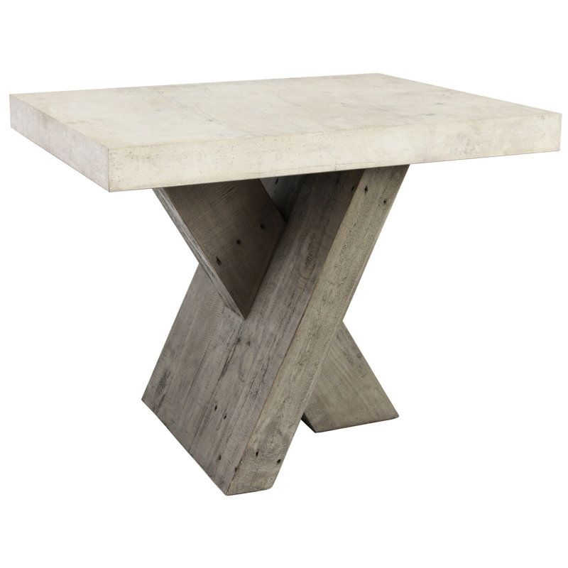 Table de bout Durant, Beige blanc / gris