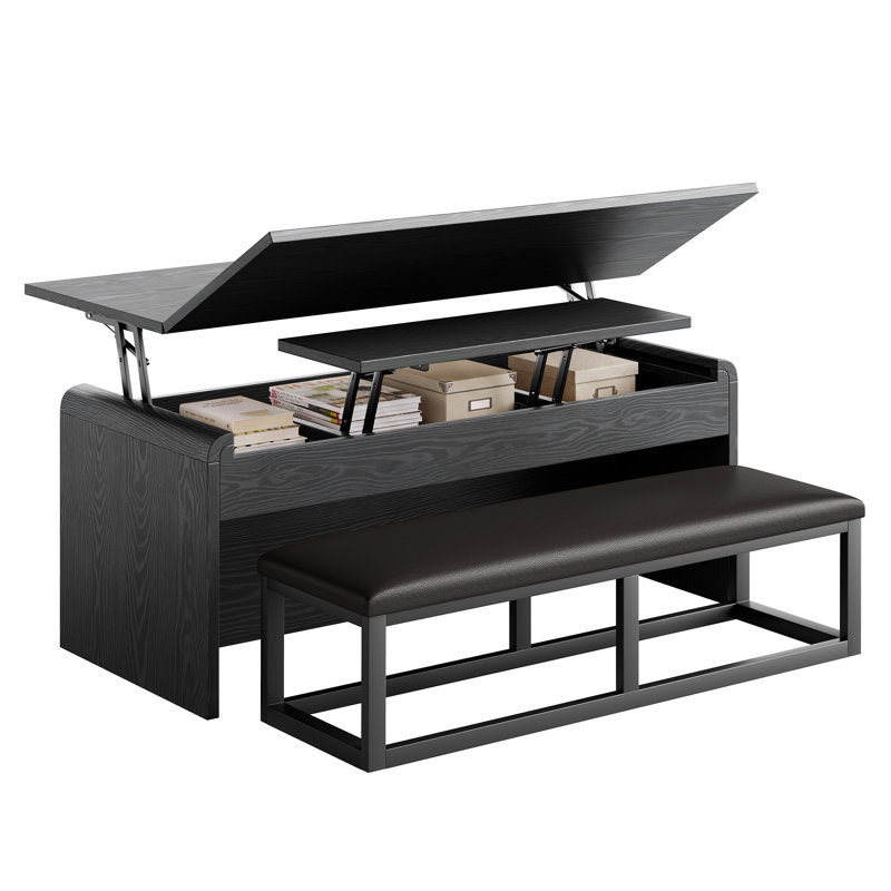 Banc rembourré Senna, Noir