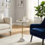 Table d'appoint en marbre et pierre Glam pour le salon, la chambre à coucher ou le bureau.-718344806-718344803