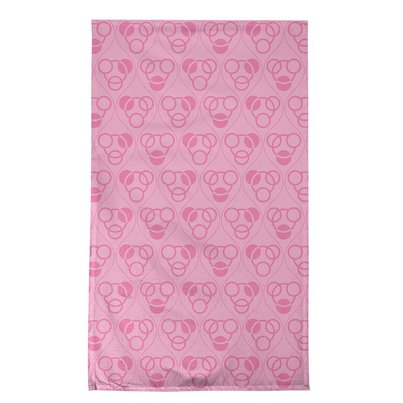 Torchon Circles and Waves, Rose, Polyester sergé