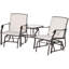 Outsunny Outdoor Glider Chairs With Coffee Table