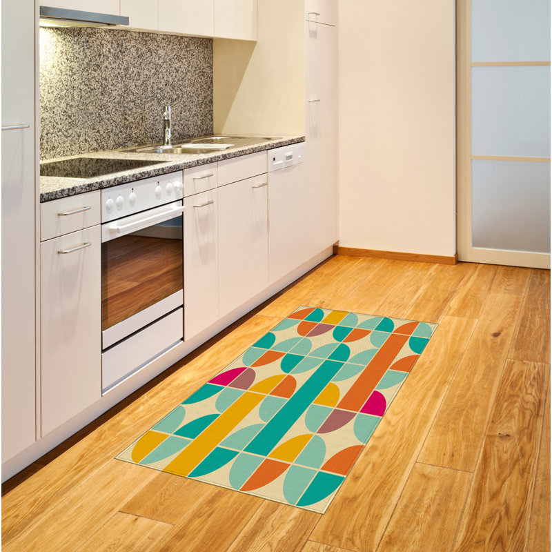Pop Art Retro High Density Long Fiber Poly Threads Decorative Area Rug Carpet, Rectangle 2'7" x 5'