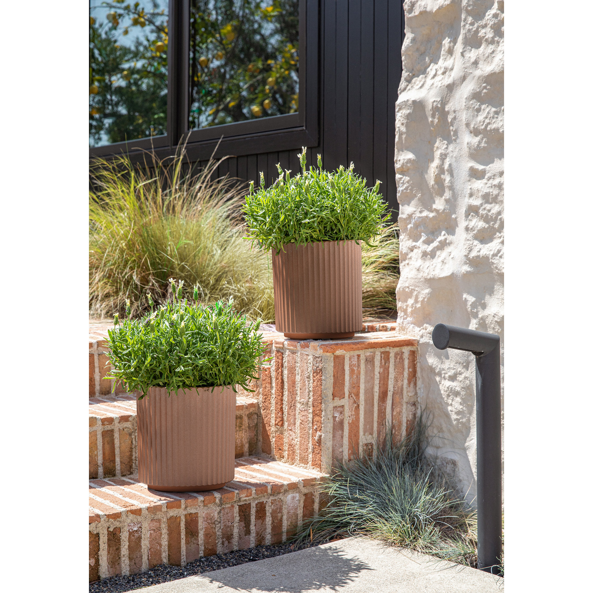 Demi Series Round Planter, 2, Terracotta, 11.5" H x 10.5" W x 10.5" D