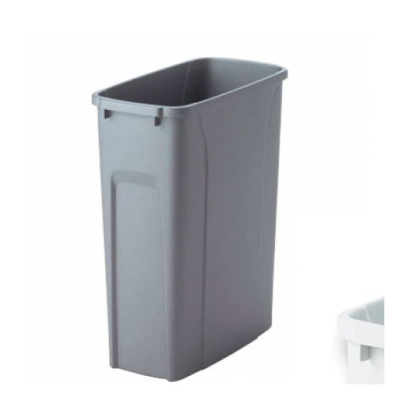 Poubelle 8,75 gallons, Gris platine, 35 pte