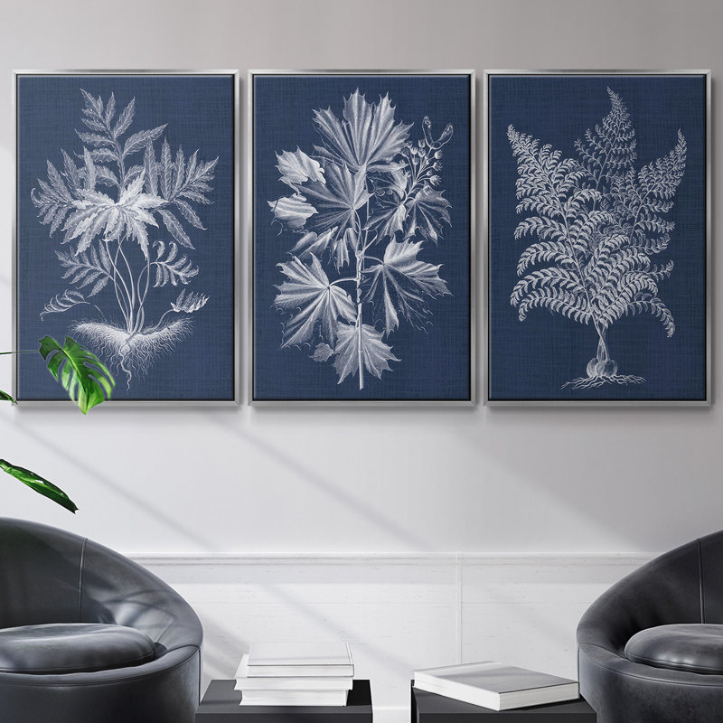 Fleurs des saisons VI 3 pièces, H 36 po x l 72 po, Argent
