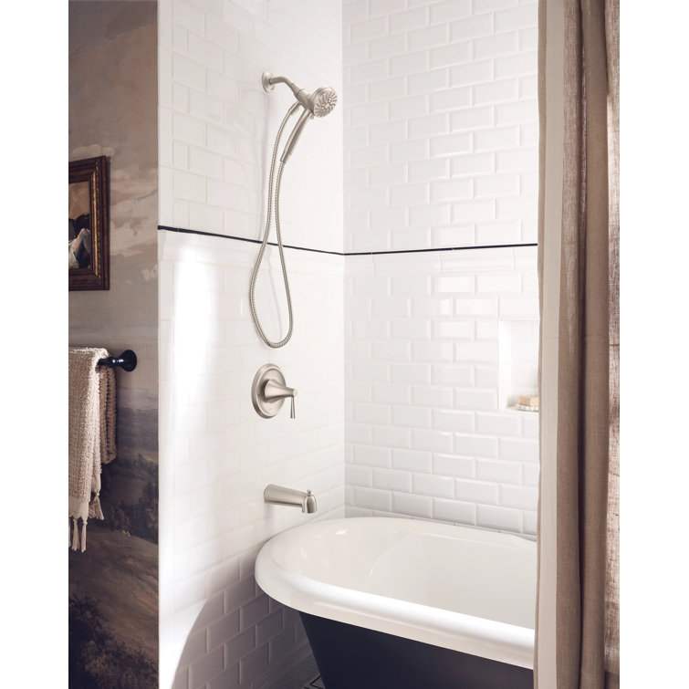 Moen Ronan Single Handle Tub/Shower with Magnetix Rainshower, Valve Included